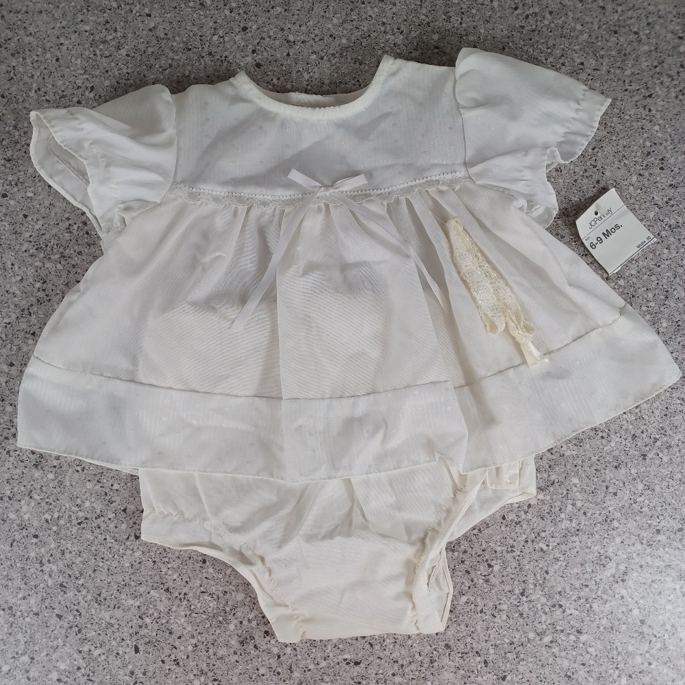 Vintage White Baby Dress 3 Piece Set from  JcPenney 6-9 Months